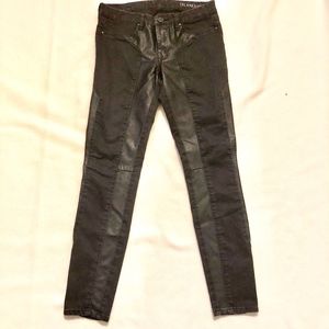 Blank NYC Leather Striped Jeans